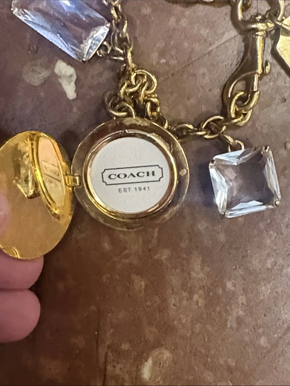 Coach Charm Bracelet Chunky VTG Gold